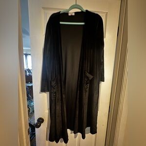 Lularoe Sarah Velvet material, long cardigan